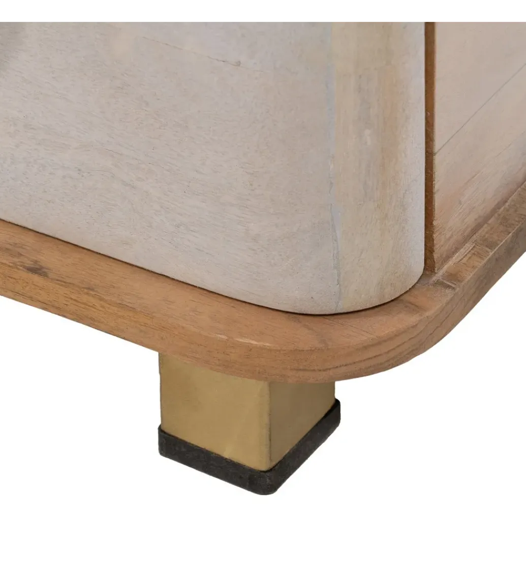 Komoda COSTARIC 83 cm drewno mango bielona*Zona-Design Hot