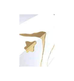 Komoda Cracked 165 cm biało złota*KARE Best