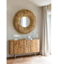 Komoda CURVE 152 cm naturalna*J-Line Outlet