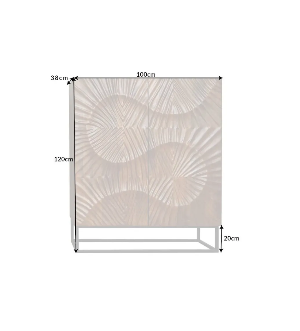 Komoda DAVIDE Scorpion 100 cm drewno mango brąz*Invicta Interior Outlet