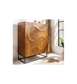 Komoda DAVIDE Scorpion 100 cm drewno mango brąz*Invicta Interior Outlet