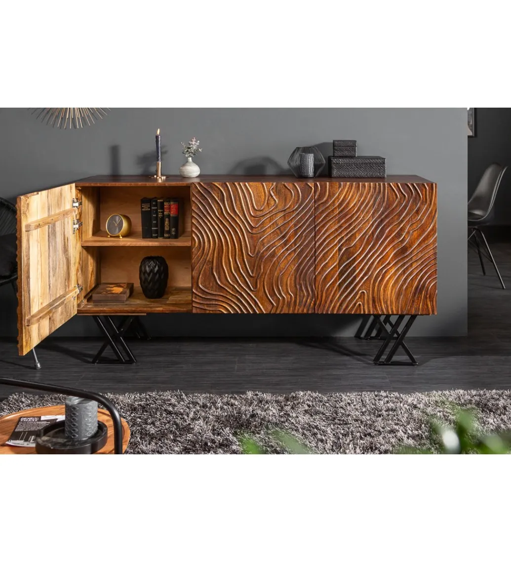 Komoda DAVIDE Scorpion Fluid 160 Cm drewno mango*Invicta Interior Outlet
