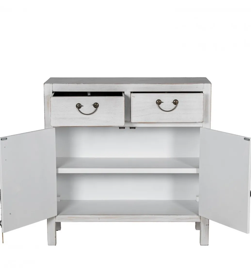 Komoda DECAPE 80 cm przecierana biel*Exclusivas Clearance
