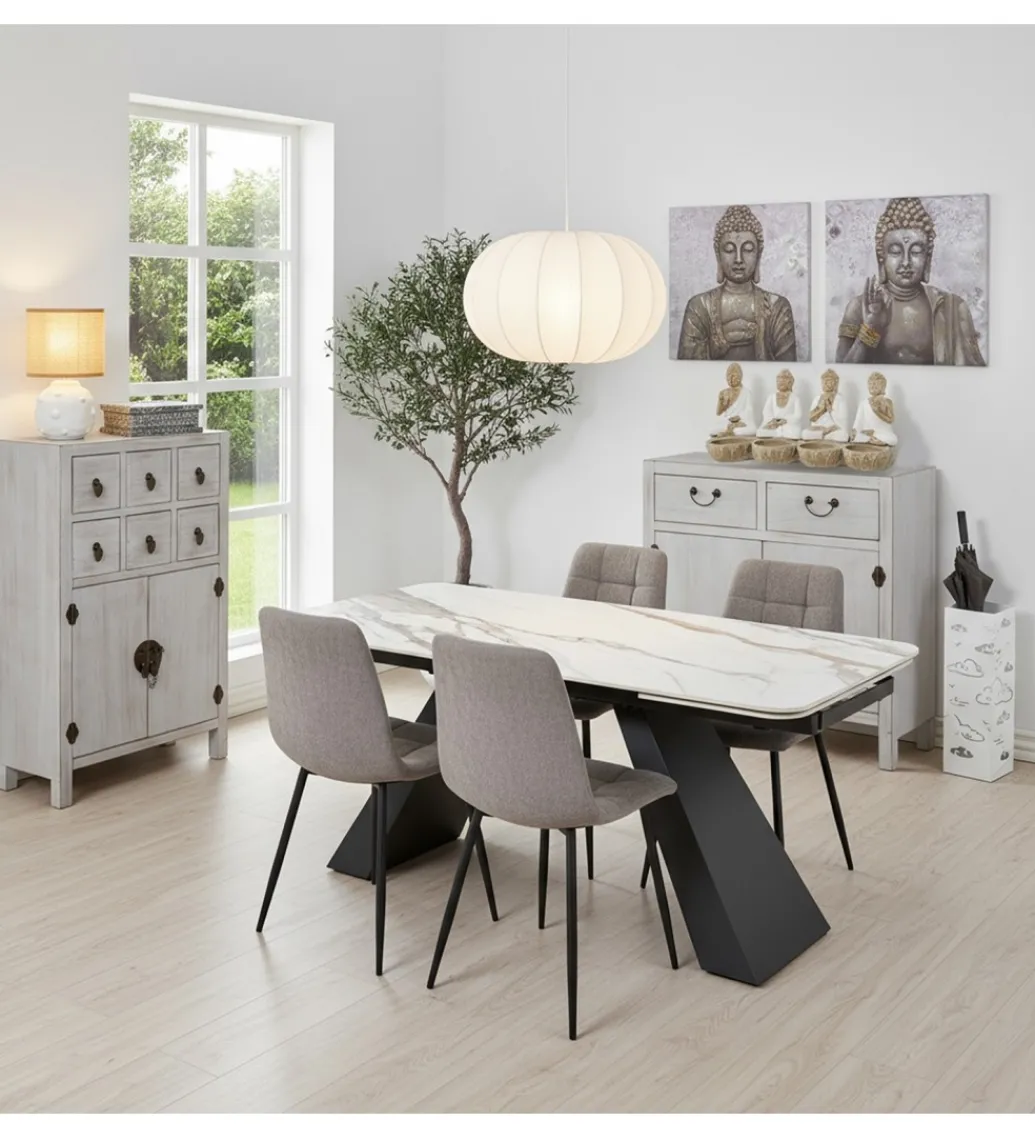 Komoda DECAPE 80 cm przecierana biel*Exclusivas Clearance