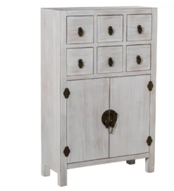 Komoda DECAPE 100 cm przecierana biel*Exclusivas Clearance