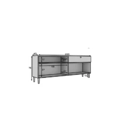 Komoda DULLUM 200 cm biały*ELTAP Online