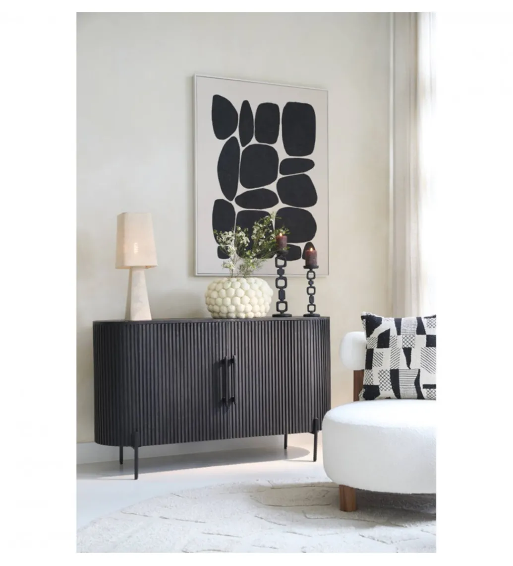 Komoda DUMOSI 140 cm czarna*L&L New
