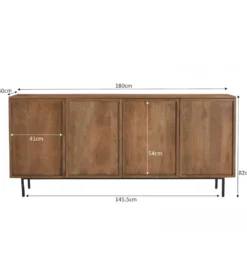 Komoda ELAN 180 cm drewno mango*LF-Design Sale