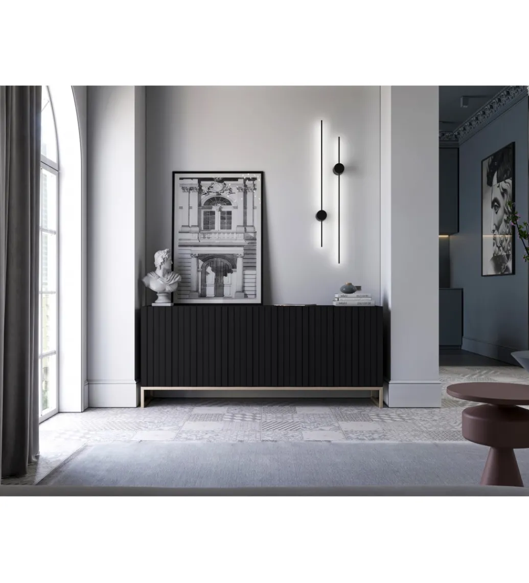 Komoda ELPIS 168 cm czarna*Polski Design ML Best