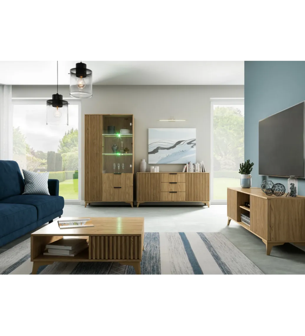 Komoda ENTSIAN 150 cm w optyce dąb artisan*ELTAP Discount