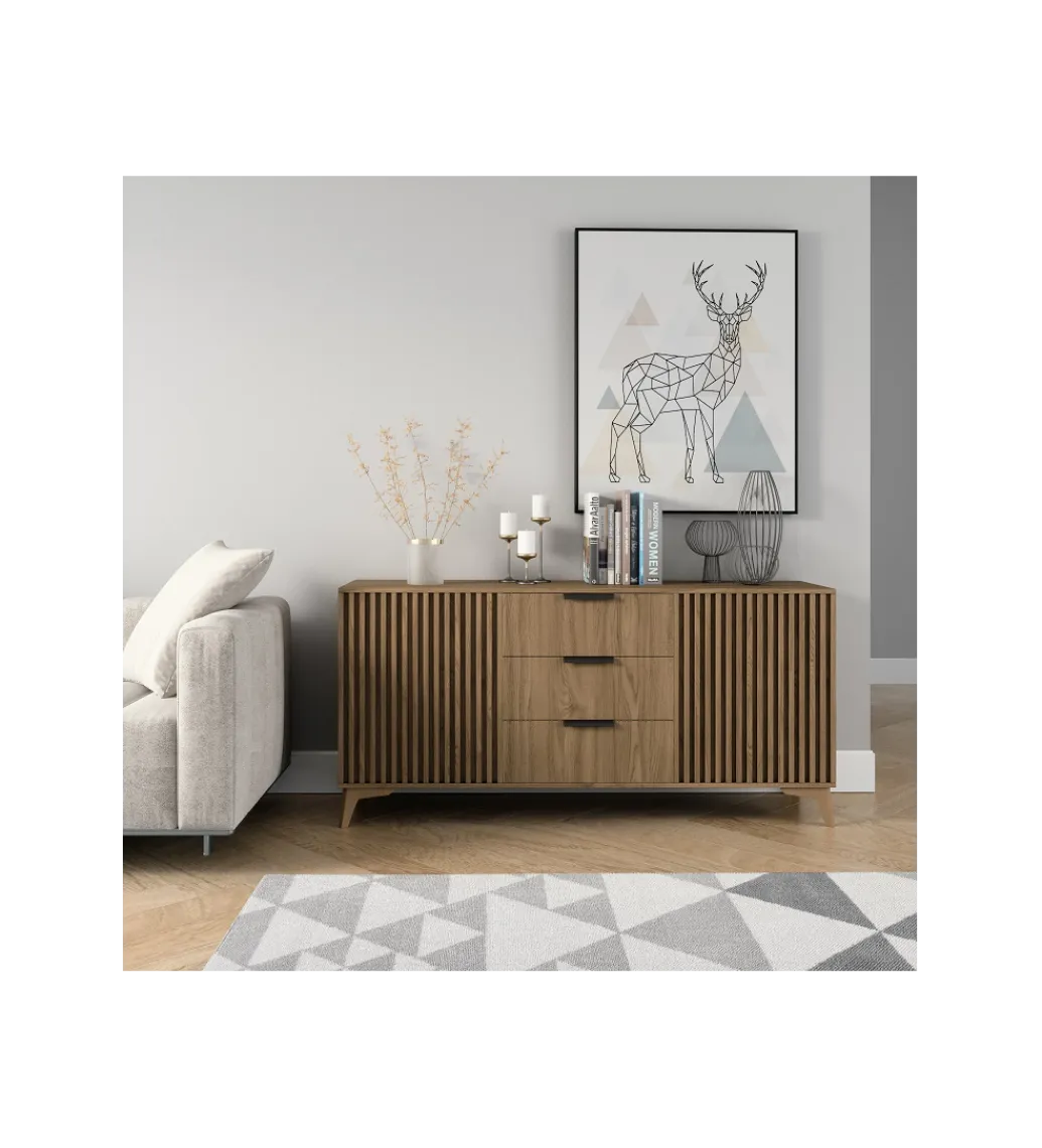 Komoda ENTSIAN 150 cm w optyce dąb artisan*ELTAP Discount