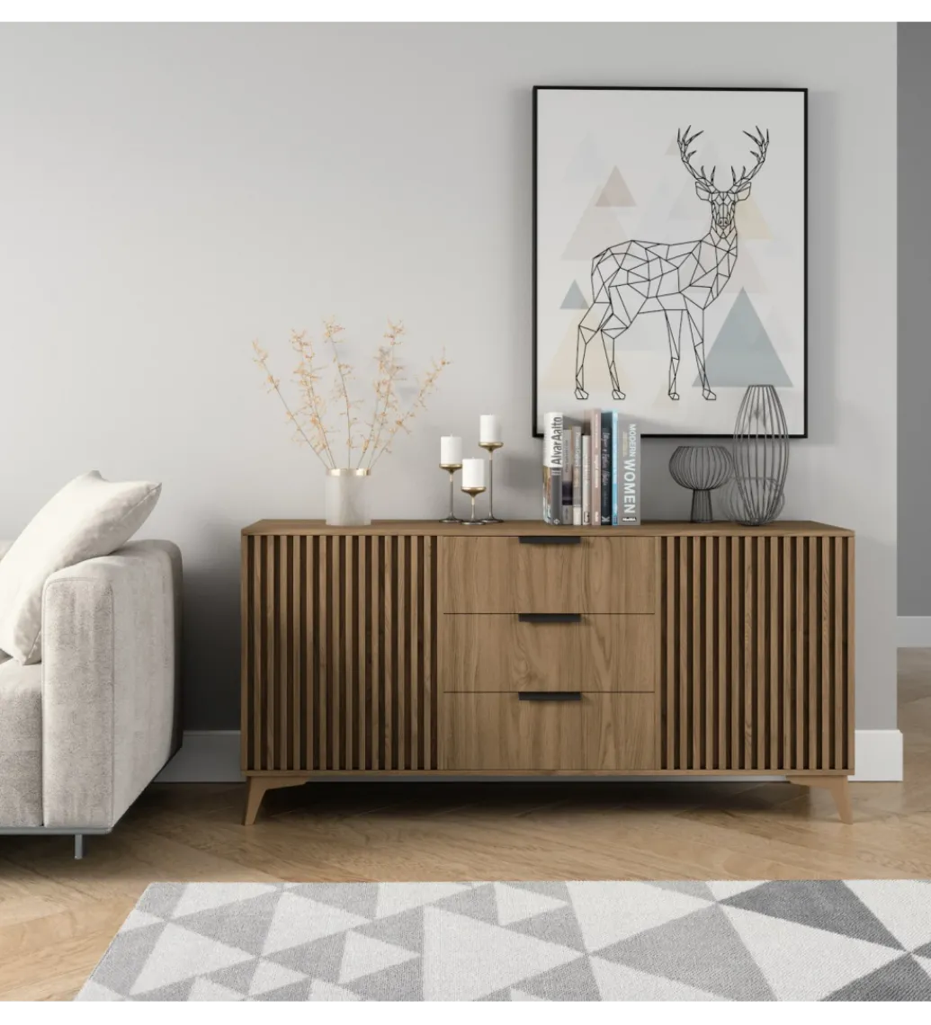 Komoda ENTSIAN 150 cm w optyce dąb artisan*ELTAP Discount