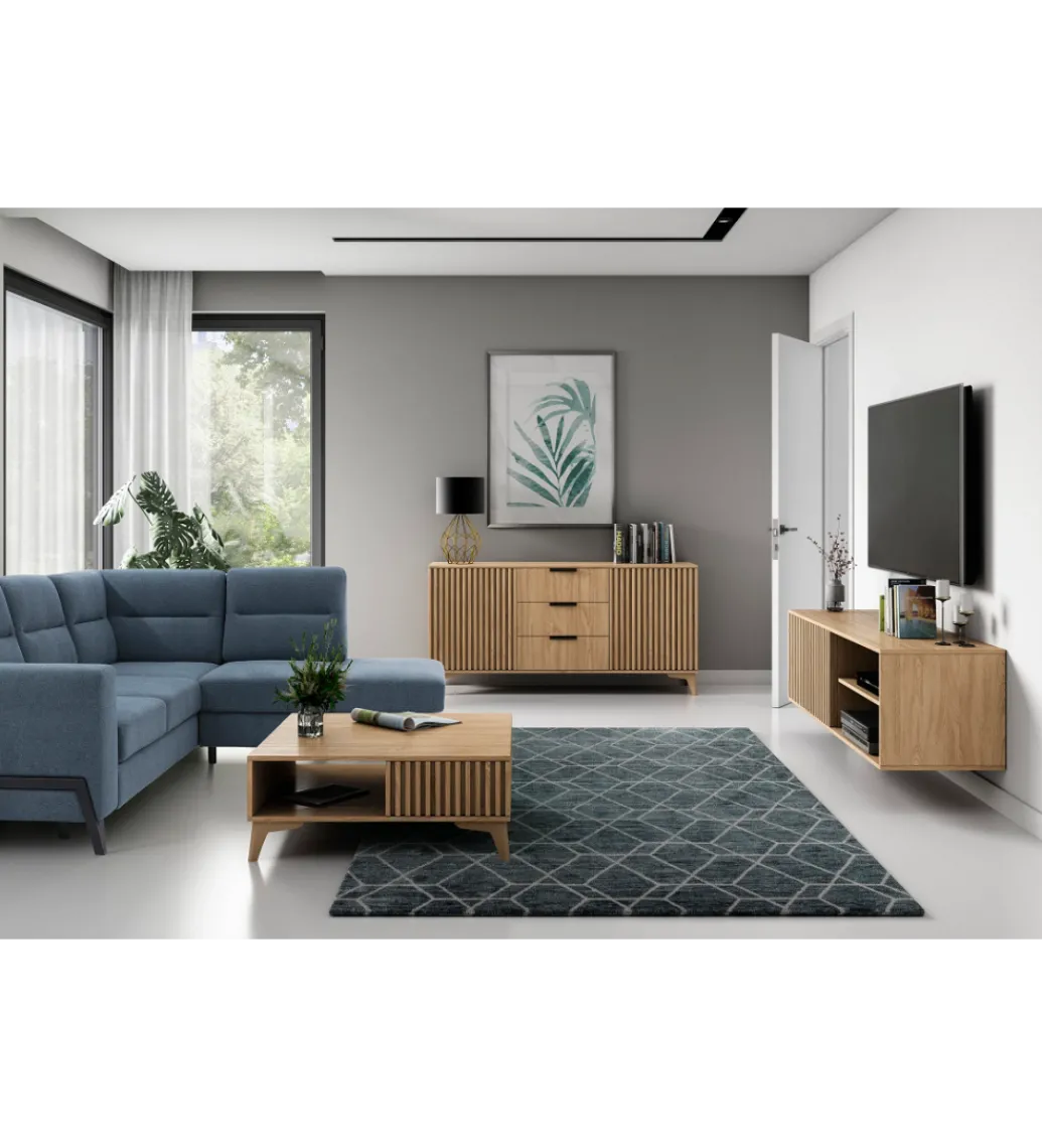 Komoda ENTSIAN 150 cm w optyce dąb artisan*ELTAP Discount