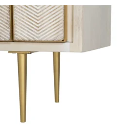 Komoda ESPAZERO 152 cm drewno mango biała*Zona-Design New