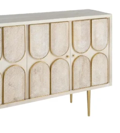 Komoda ESPAZERO 152 cm drewno mango biała*Zona-Design New