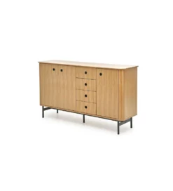 Komoda ESPERO 184 cm dąb sękaty w kolorze bianco*Halmar New