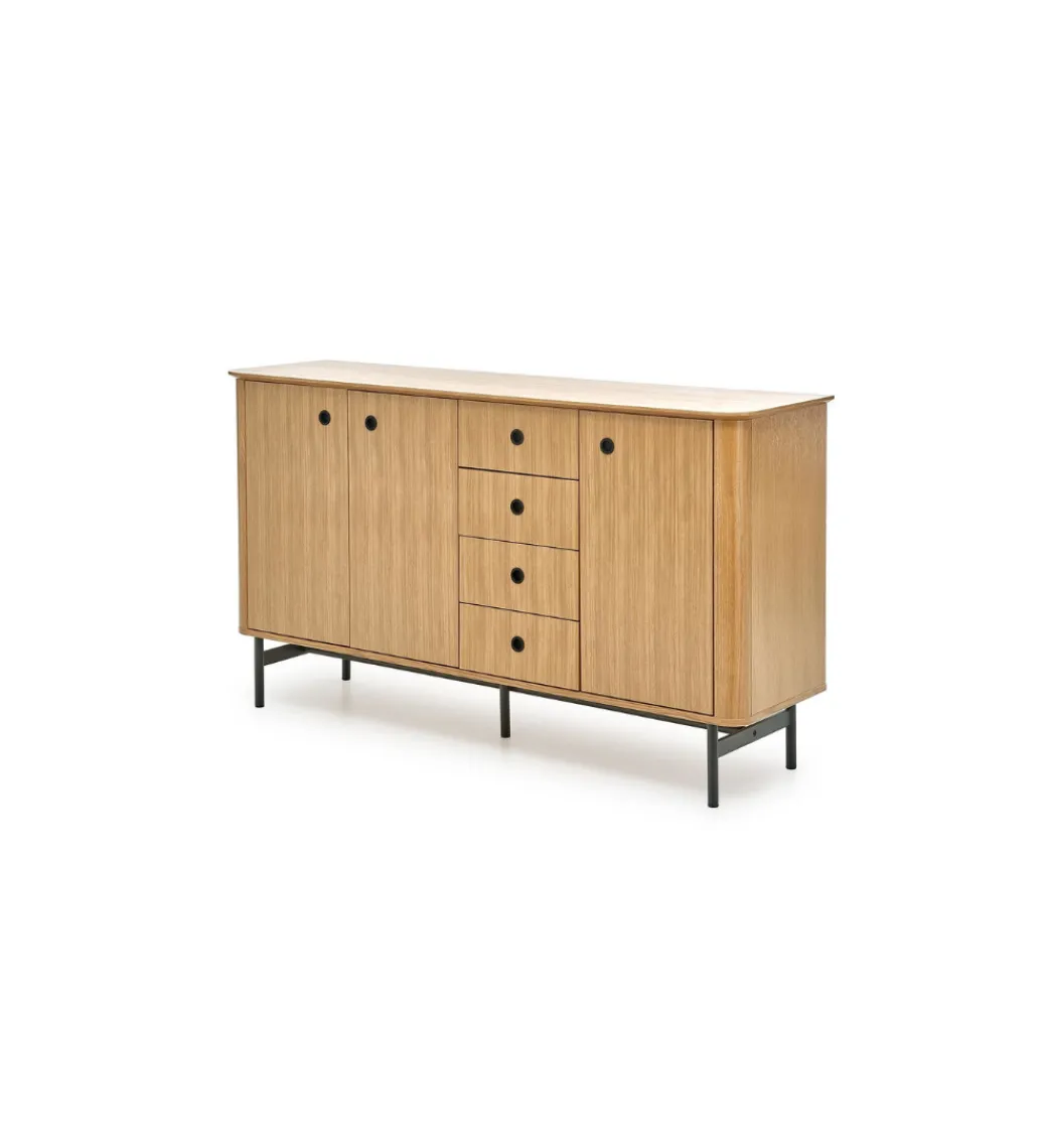 Komoda ESPERO 184 cm dąb sękaty w kolorze bianco*Halmar New