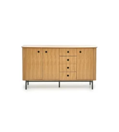 Komoda ESPERO 184 cm dąb sękaty w kolorze bianco*Halmar New