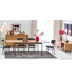 Komoda ESPERO 184 cm dąb sękaty w kolorze bianco*Halmar New