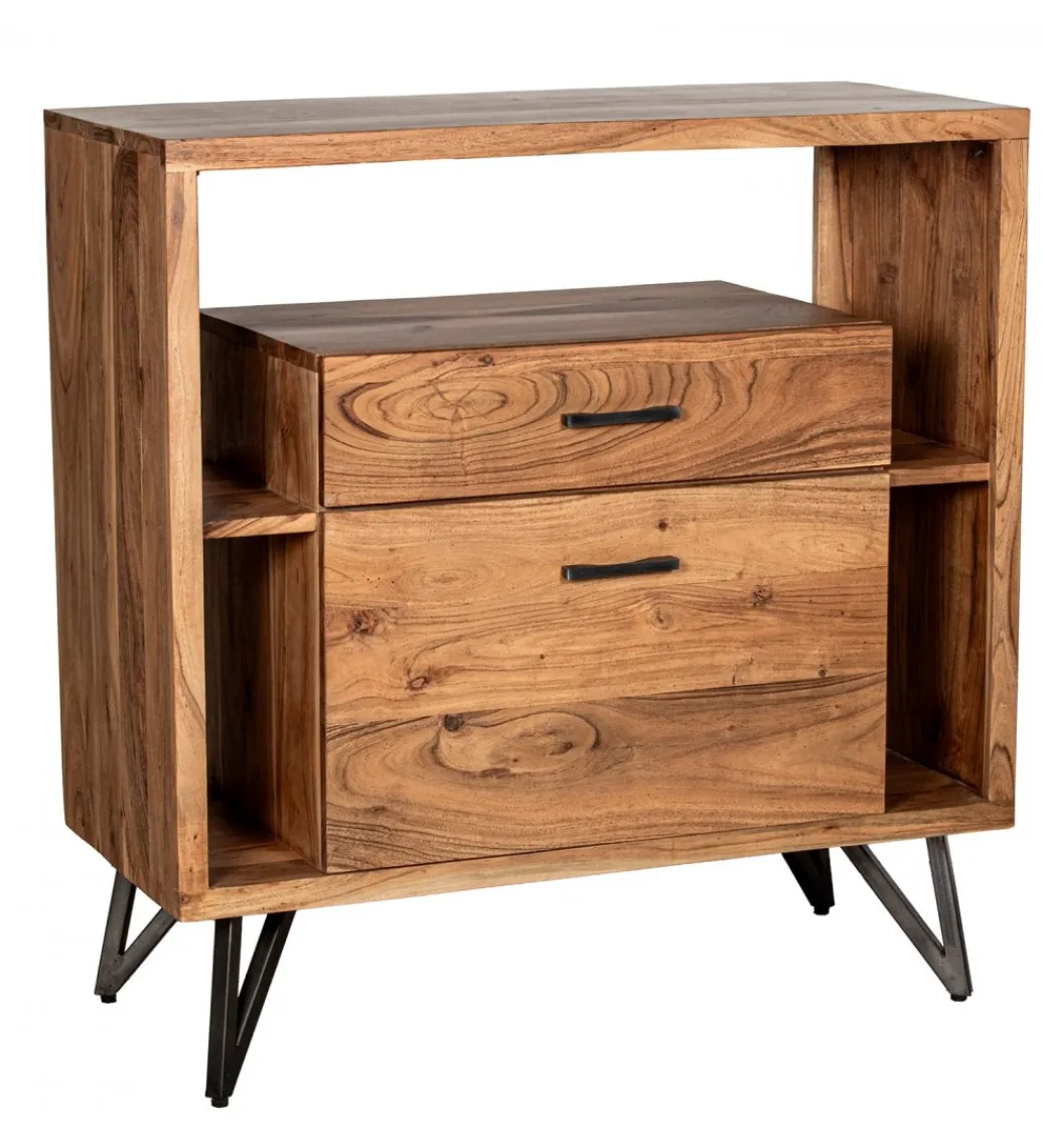 Komoda ESTARNA 90 cm drewno akacja*Exclusivas Online