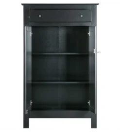 Komoda EVA 150 cm drewno sosna czarna*WOOOD Outlet