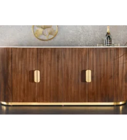 Komoda GATSBY 170 cm drewno mango blat biały marmur*Invicta Interior Online