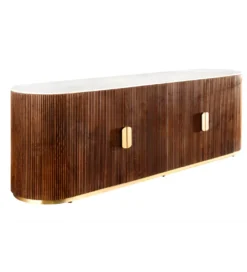 Komoda GATSBY 170 cm drewno mango blat biały marmur*Invicta Interior Online