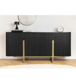 Komoda GATSBY 160 cm drewno mango czarna*Invicta Interior - przedsprzedaż Best