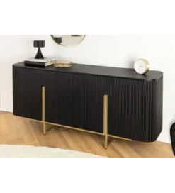 Komoda GATSBY 160 cm drewno mango czarna*Invicta Interior - przedsprzedaż Best