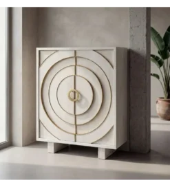 Komoda GEMANAT 113 cm drewno mango biała*Zona-Design