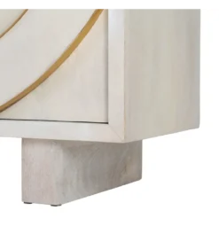 Komoda GEMANAT 113 cm drewno mango biała*Zona-Design