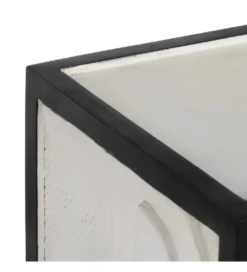 Komoda HALENSA 102 cm drewno mango czarnobiała*DENZO Sale