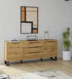 Komoda Halle 200 cm w optyce dąb wotan*Helvetia