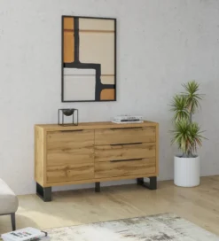 Komoda Halle 144 cm w optyce dąb wotan*Helvetia Clearance