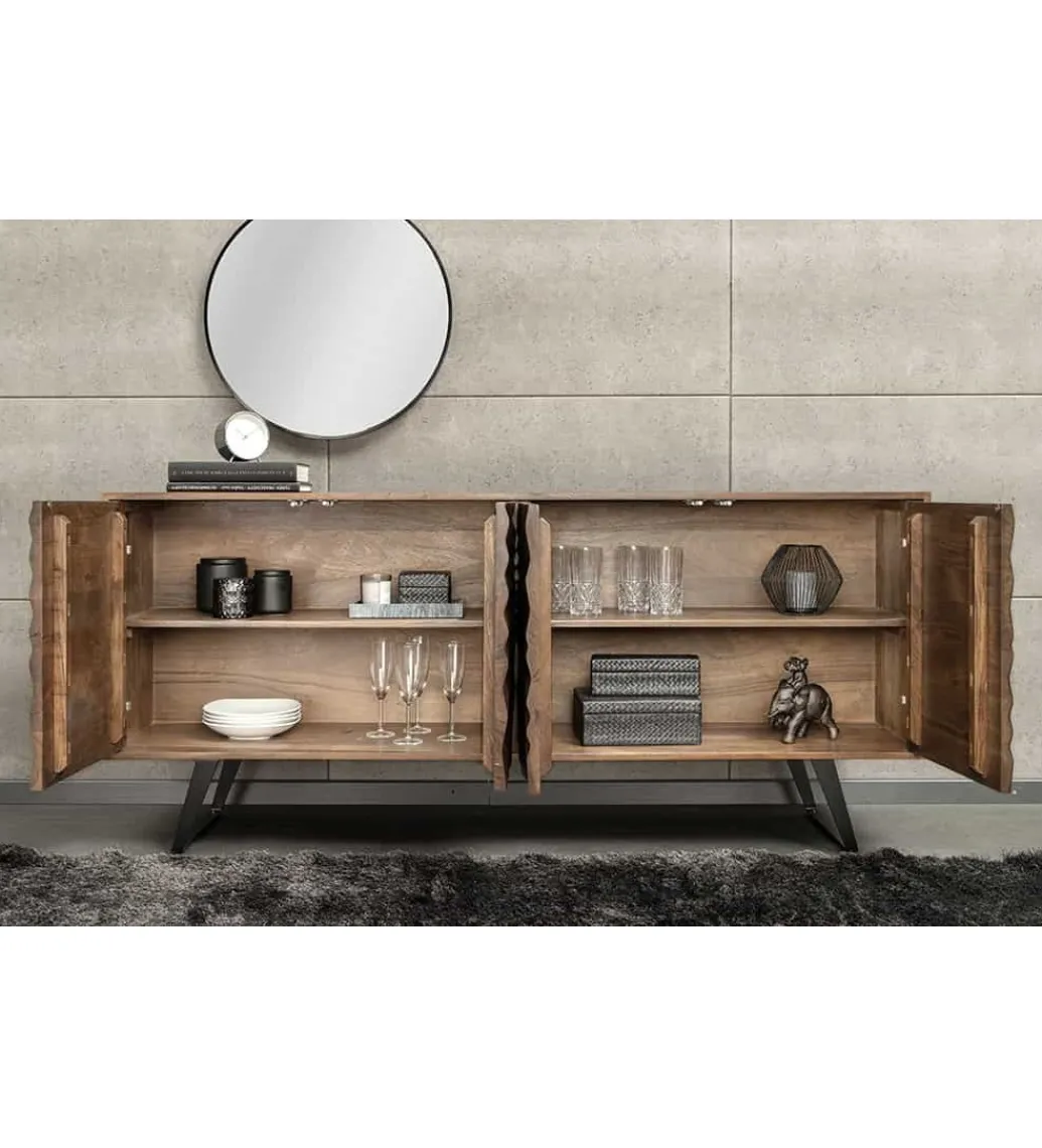 Komoda HERRA 175 cm drewno akacja brąz*Invicta Interior Discount