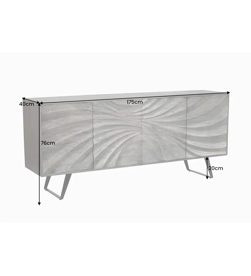 Komoda HERRA 175 cm drewno akacja brąz*Invicta Interior Discount