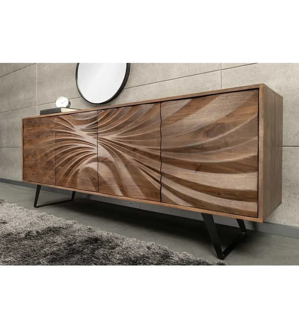 Komoda HERRA 175 cm drewno akacja brąz*Invicta Interior Discount