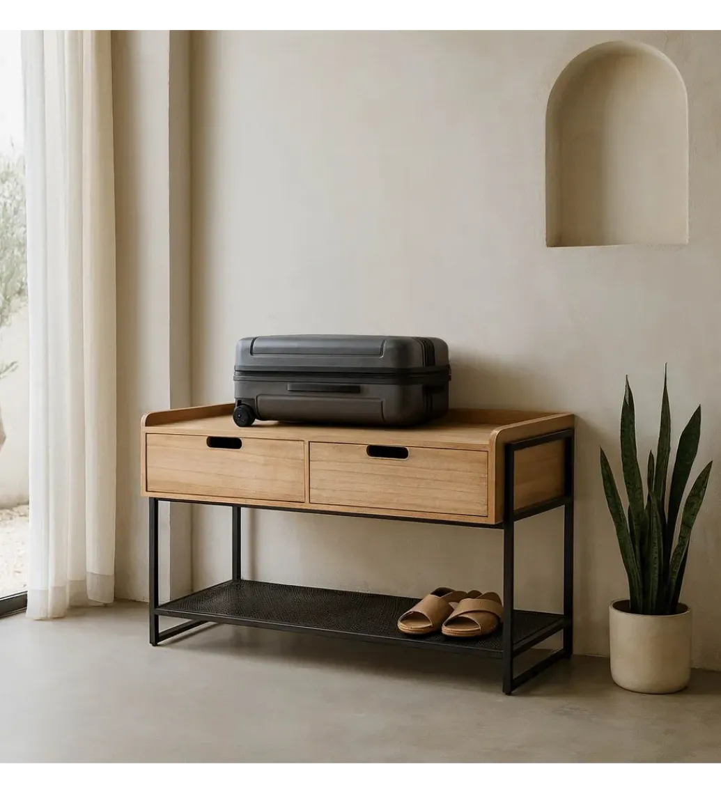 Komoda INDUSTRIAL 100 cm naturalny czarny*Zona-Design Sale