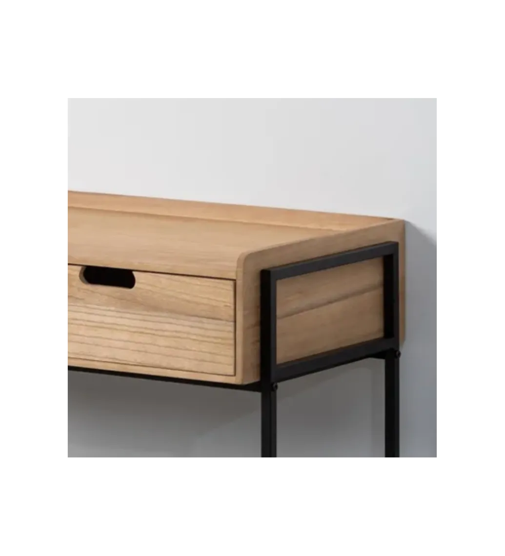 Komoda INDUSTRIAL 100 cm naturalny czarny*Zona-Design Sale