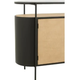 Komoda IVY 150 cm naturalna czarna*J-Line Clearance