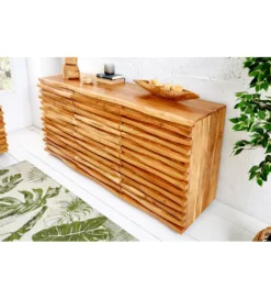 Komoda JAGNCY Relief 160 cm drewno akacja*Invicta Interior New