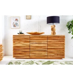 Komoda JAGNCY Relief 160 cm drewno akacja*Invicta Interior New
