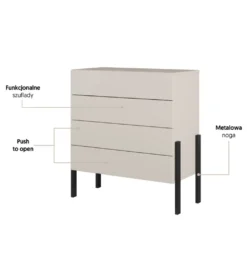 Komoda JUKON 84 cm kaszmir*Helvetia Sale