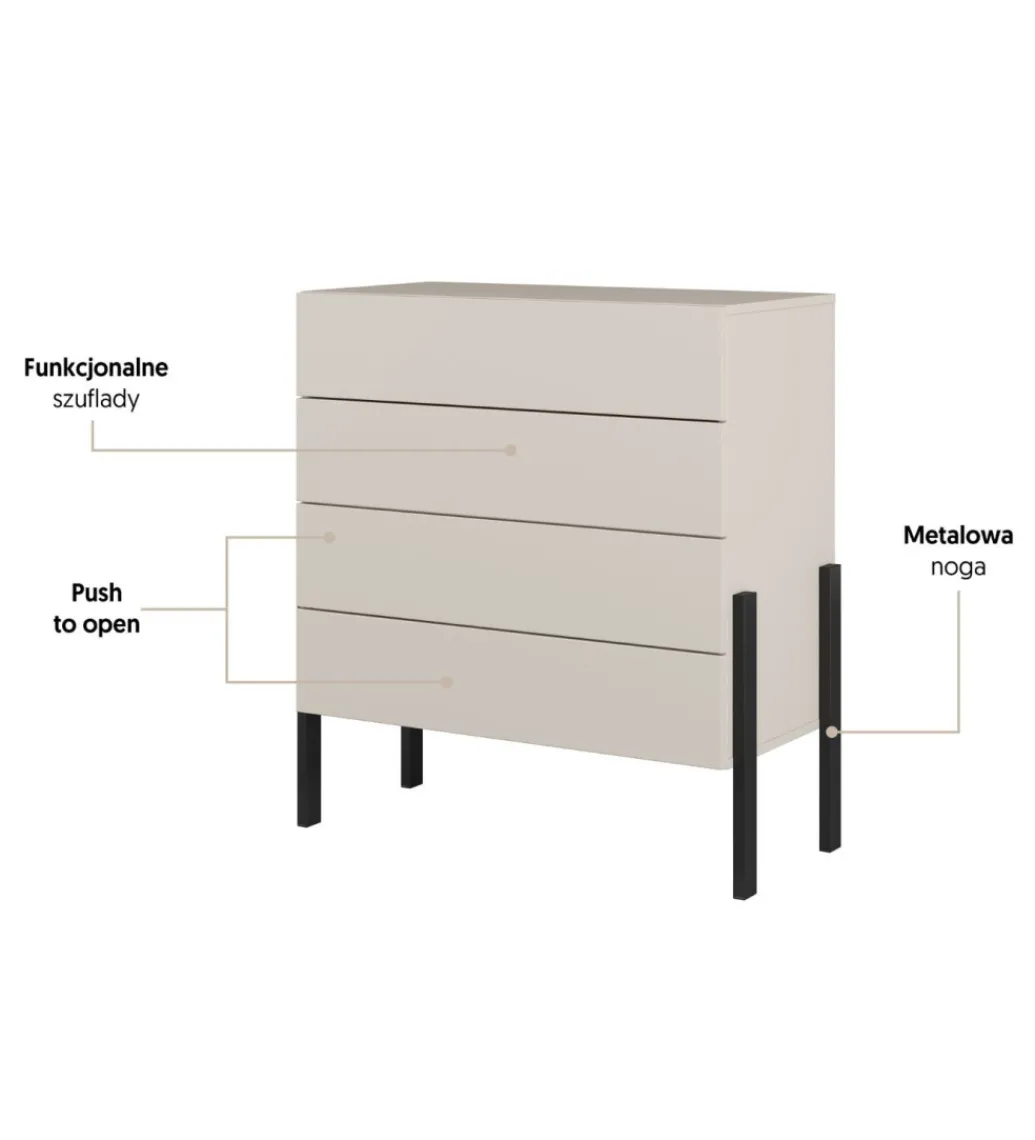 Komoda JUKON 84 cm kaszmir*Helvetia Sale