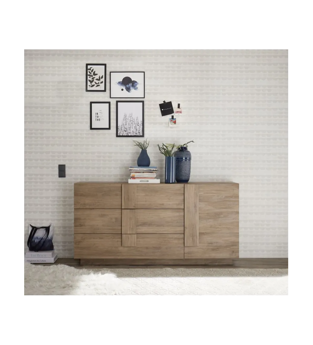 Komoda JUPITER 182 cm w kolorze dąb Mercure*MCA Linia Włoska Hot