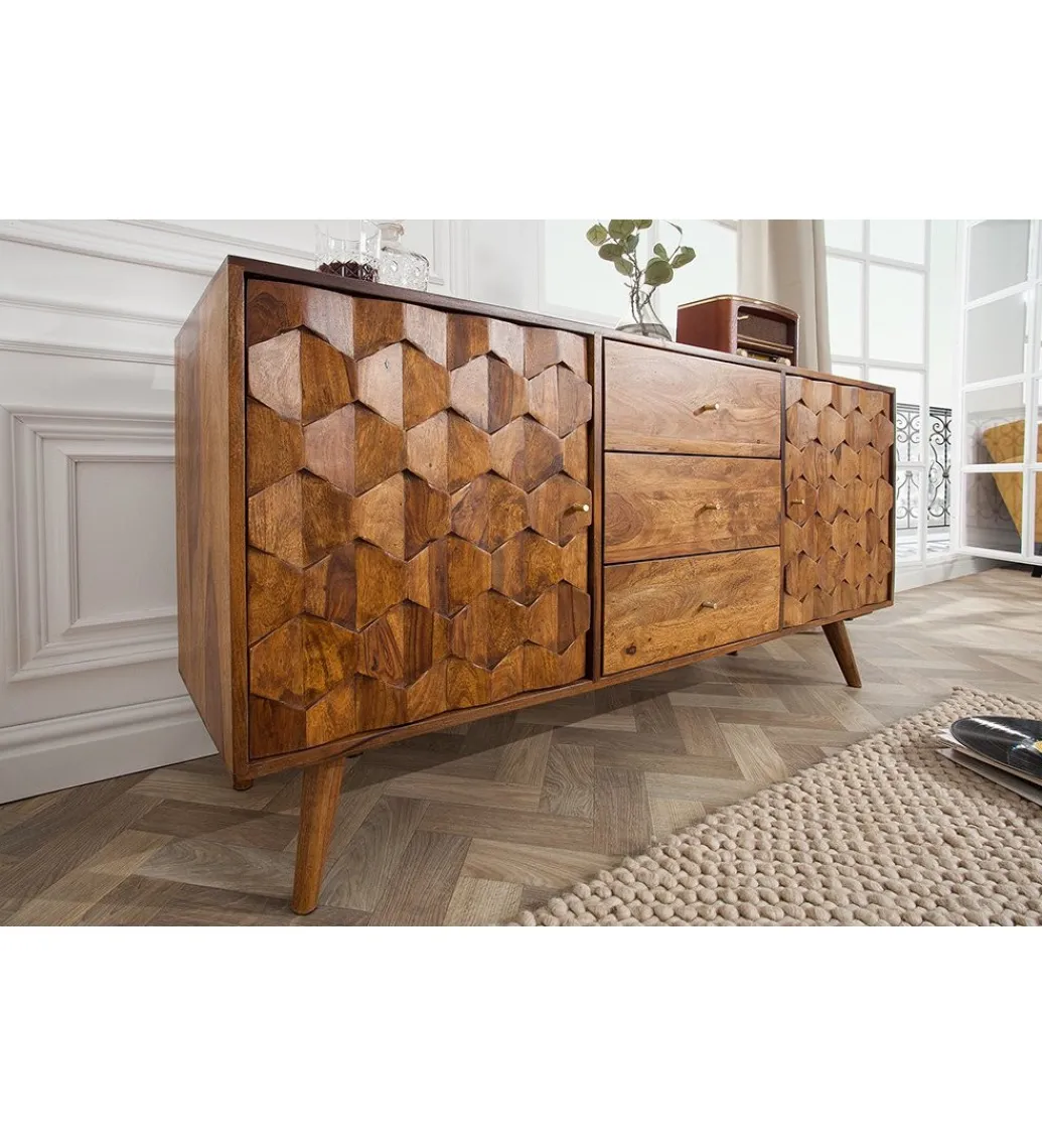 Komoda Komodo Mystic Living 145 cm drewno Sheesham*Invicta Interior Hot