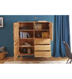 Komoda Komodo wysoka Mystic Living 140 cm drewno akacja*Invicta Interior - przedsprzedaż