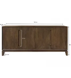 Komoda KORTE 190 cm drewno mango brąz*LF-Design Sale