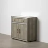 Komoda KOSTI 81 cm szklana srebrno-szary*Zona-Design Best