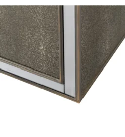 Komoda KOSTI 81 cm szklana srebrno-szary*Zona-Design Best